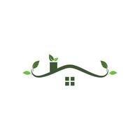 vert maison logo vecteur illustration