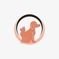 vecteur de conception de logo pour animaux de compagnie avec concept d'élément créatif