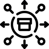 conception d'icône créative de distribution vecteur