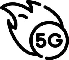 conception d'icônes créatives 5g vecteur