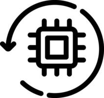 conception d'icône créative de puce vecteur