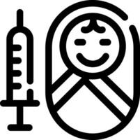 conception d'icône créative de vaccination vecteur