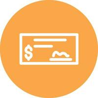 conception d'icône créative de chèque bancaire vecteur