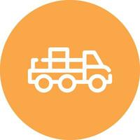 conception d'icône créative de camion de déménagement vecteur