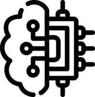 cerveau circuit Créatif icône conception vecteur