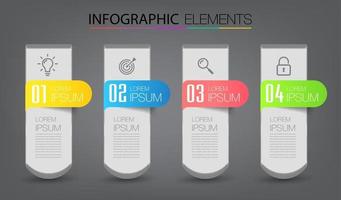 modèle de zone de texte moderne, bannière d'infographie vecteur