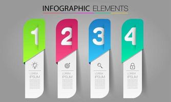 modèle de zone de texte moderne, bannière d'infographie vecteur