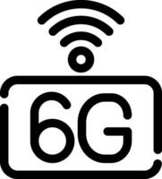 6g réseau Créatif icône conception vecteur