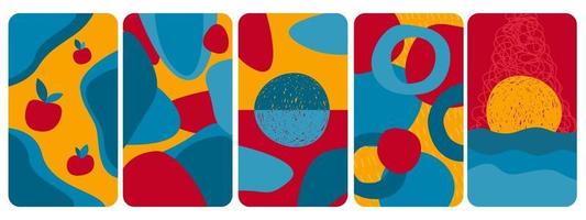 collection d'arrière-plans abstraits pour étui de téléphone portable, carte d'anniversaire vecteur