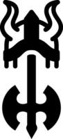 solide icône pour viking vecteur