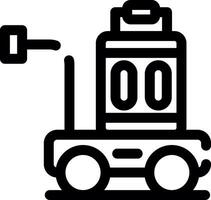 conception d'icône créative de chariot à bagages vecteur