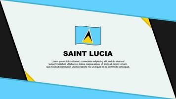 Saint lucia drapeau abstrait Contexte conception modèle. Saint lucia indépendance journée bannière dessin animé vecteur illustration. Saint lucia indépendance journée