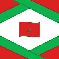 Maroc drapeau abstrait Contexte conception modèle. Maroc indépendance journée bannière social médias poste. Maroc vecteur