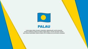Palau drapeau abstrait Contexte conception modèle. Palau indépendance journée bannière dessin animé vecteur illustration. Palau drapeau