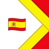 Espagne drapeau abstrait Contexte conception modèle. Espagne indépendance journée bannière social médias poste. Espagne dessin animé vecteur