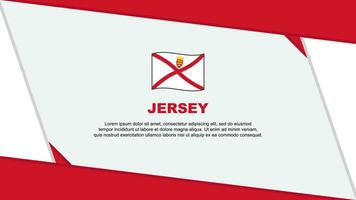 Jersey drapeau abstrait Contexte conception modèle. Jersey indépendance journée bannière dessin animé vecteur illustration. Jersey indépendance journée