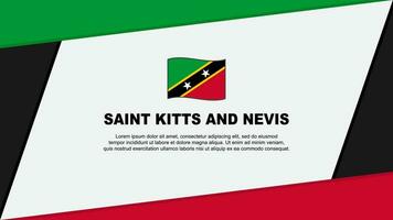 Saint kitts et nevis drapeau abstrait Contexte conception modèle. Saint kitts et nevis indépendance journée bannière dessin animé vecteur illustration. bannière