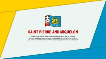 Saint pierre et miquelon drapeau abstrait Contexte conception modèle. Saint pierre et miquelon indépendance journée bannière dessin animé vecteur illustration. bannière