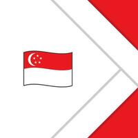 Singapour drapeau abstrait Contexte conception modèle. Singapour indépendance journée bannière social médias poste. Singapour dessin animé vecteur