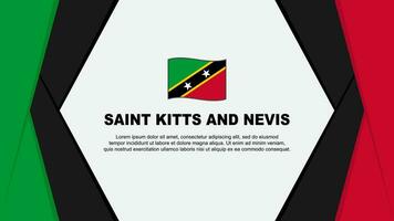 Saint kitts et nevis drapeau abstrait Contexte conception modèle. Saint kitts et nevis indépendance journée bannière dessin animé vecteur illustration. Contexte