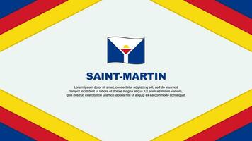 Saint Martin drapeau abstrait Contexte conception modèle. Saint Martin indépendance journée bannière dessin animé vecteur illustration. Saint Martin modèle