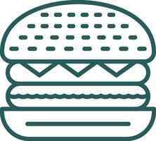 du boeuf Burger vecteur icône conception