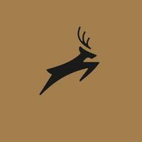 sauter cerf minimaliste logo conception vecteur