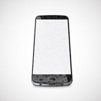 Téléphone portable humide réaliste, haute détaillé, illustration vectorielle vecteur