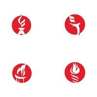 définir le symbole de vecteur de modèle de logo de torche
