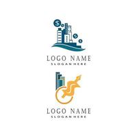 création de logo immobilier, propriété et construction vecteur