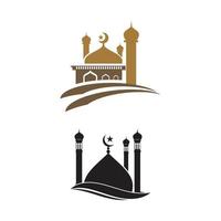 mosquée logo modèle vecteur symbole illustration design