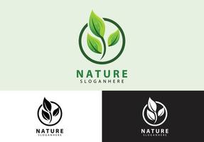 concept de logo nature feuille vecteur