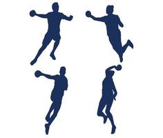 ensembles handball sport design jeux symboles abstraits signes icônes vecteur