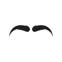moustache définir des icônes pour le salon de coiffure logo barbier et design rétro vecteur
