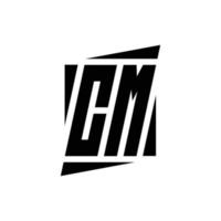 modèle de conception de monogramme de logo vecteur