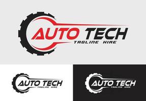 concept de logo de réparation et de service automobile vecteur