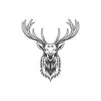 illustration vectorielle tête de cerf vecteur