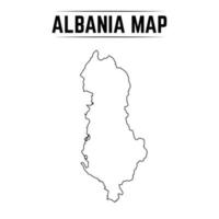 contour simple carte de l'albanie vecteur