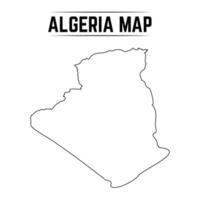 contour simple carte de l'algérie vecteur