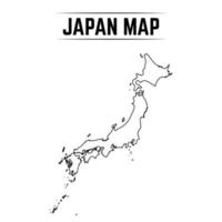 contour simple carte du japon vecteur