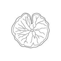 main tiré des gamins dessin dessin animé vecteur illustration lotus feuille isolé sur blanc Contexte