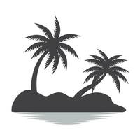 noix de coco arbre logo conception, plage plante vecteur, paume arbre été, illustration modèle vecteur