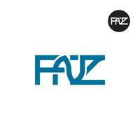 lettre fnz monogramme logo conception vecteur