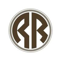 monogramme cercle logo ruban style conception modèle. rr initiale lettre. vecteur
