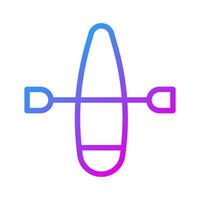 canoë icône pente violet sport symbole illustration. vecteur