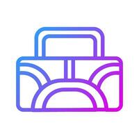 sac à dos icône pente violet sport symbole illustration. vecteur