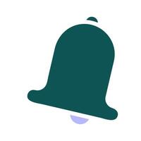 cloche icône solide vert violet Couleur Pâques symbole illustration. vecteur