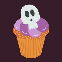 Halloween effrayant petit gâteau avec godiller vecteur clipart