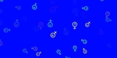 fond de vecteur rose clair, bleu avec des symboles de la femme.