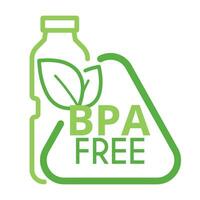 logo pour Plastique bpa gratuit. bisphénol une gratuit produit étiquetage.non toxique Plastique. vecteur illustration